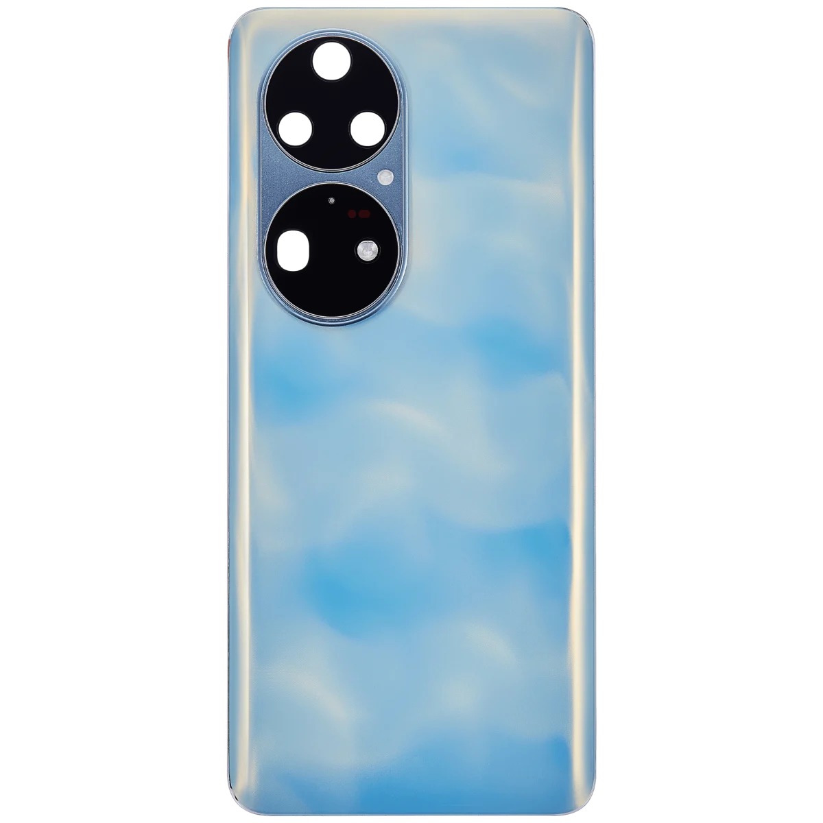 Huawei P50 Pro İle Uyumlu Arka Kapak Camı Kamera Lensli (Mavi) - Görsel 3