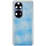 Huawei P50 Pro İle Uyumlu Arka Kapak Camı Kamera Lensli (Mavi) - Görsel 3