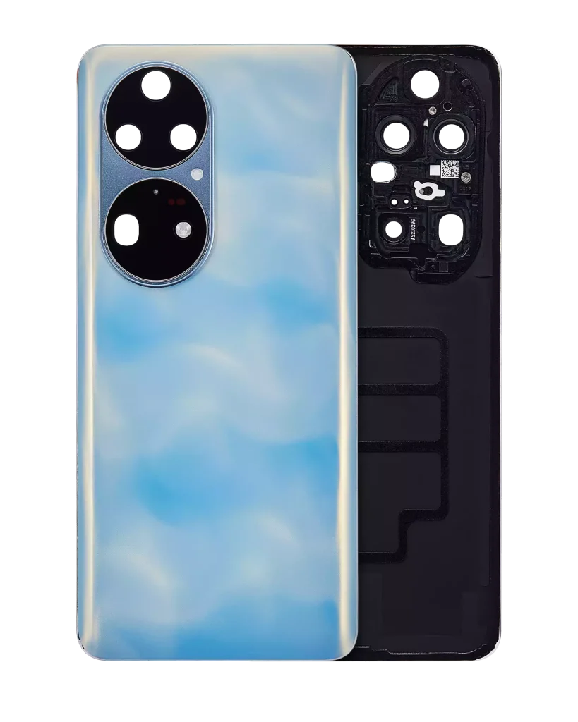 Huawei P50 Pro İle Uyumlu Arka Kapak Camı Kamera Lensli (Mavi)