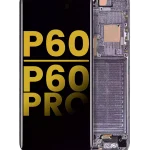 Huawei P60 İle Uyumlu Ekran Dokunmatik Çerçeveli ekran %100 Orijinal (Siyah Yeşil)