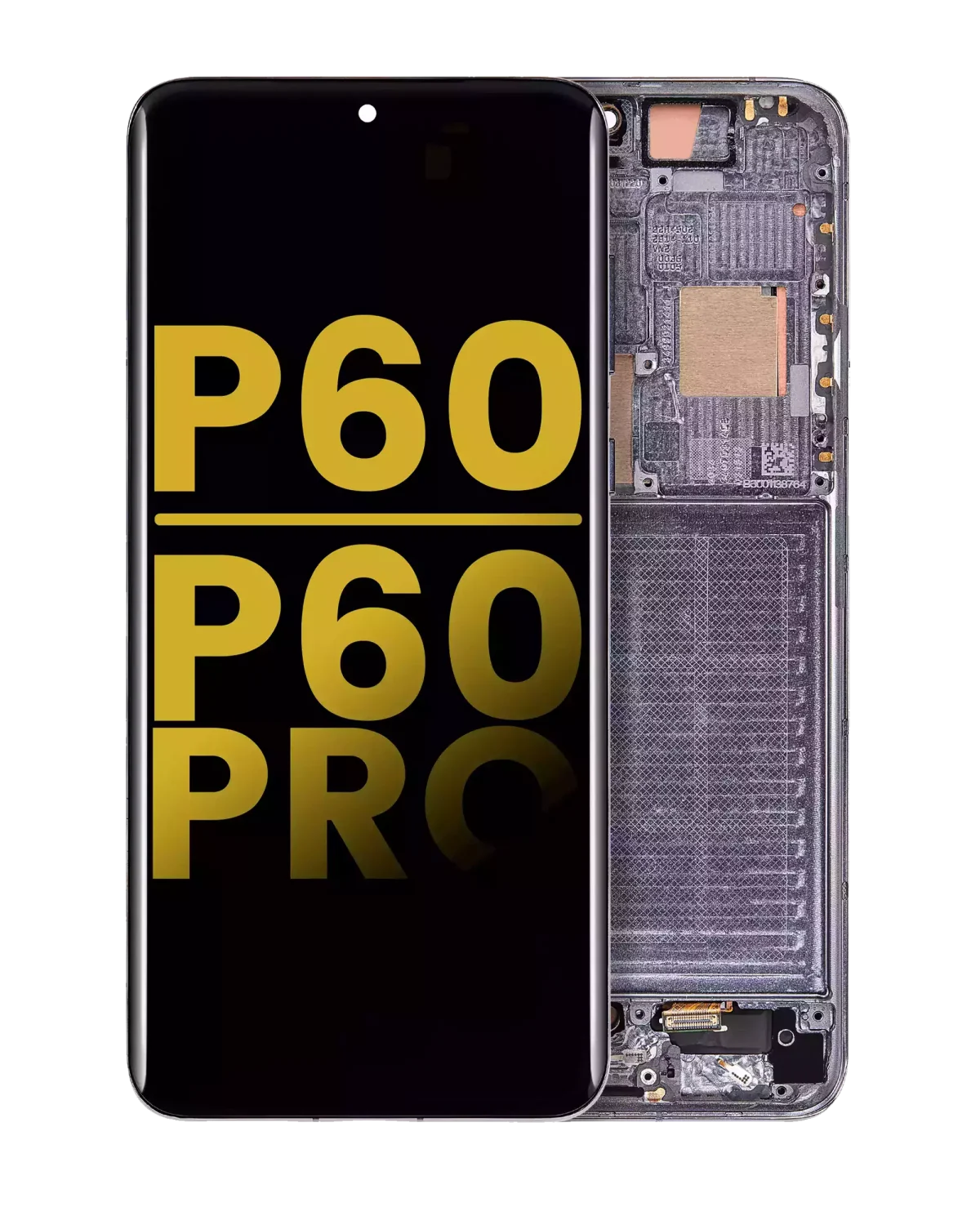 Huawei P60 Pro İle Uyumlu Ekran Dokunmatik Çerçeveli ekran %100 Orijinal (Siyah Yeşil)