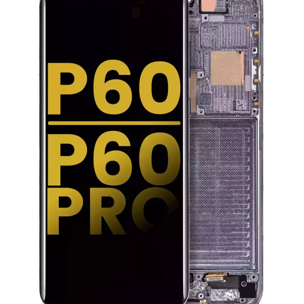 Huawei P60 Pro İle Uyumlu Ekran Dokunmatik Çerçeveli ekran %100 Orijinal (Siyah Yeşil)