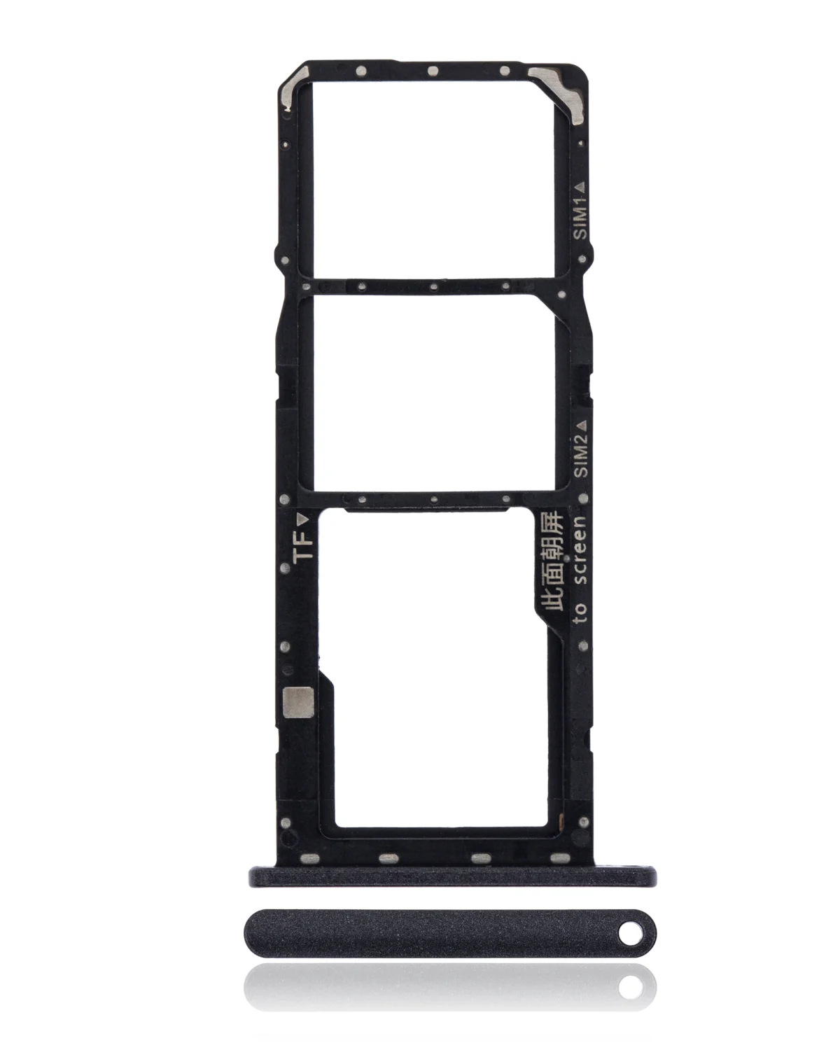 Huawei Y7 2019 İle Uyumlu Sim Kart Tepsisi 2019 (Gece ​​Yarısı Siyahı)