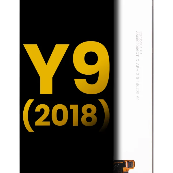 Huawei Y9 İle Uyumlu Ekran Dokunmatik Çerçevesiz Amoled ekran (2018) %100 Orijinal (Siyah)