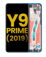Huawei Y9 Prime 2019 İle Uyumlu Ekran Dokunmatik  Çerçeveli ekran  %100 Orijinal (Safir Mavisi)