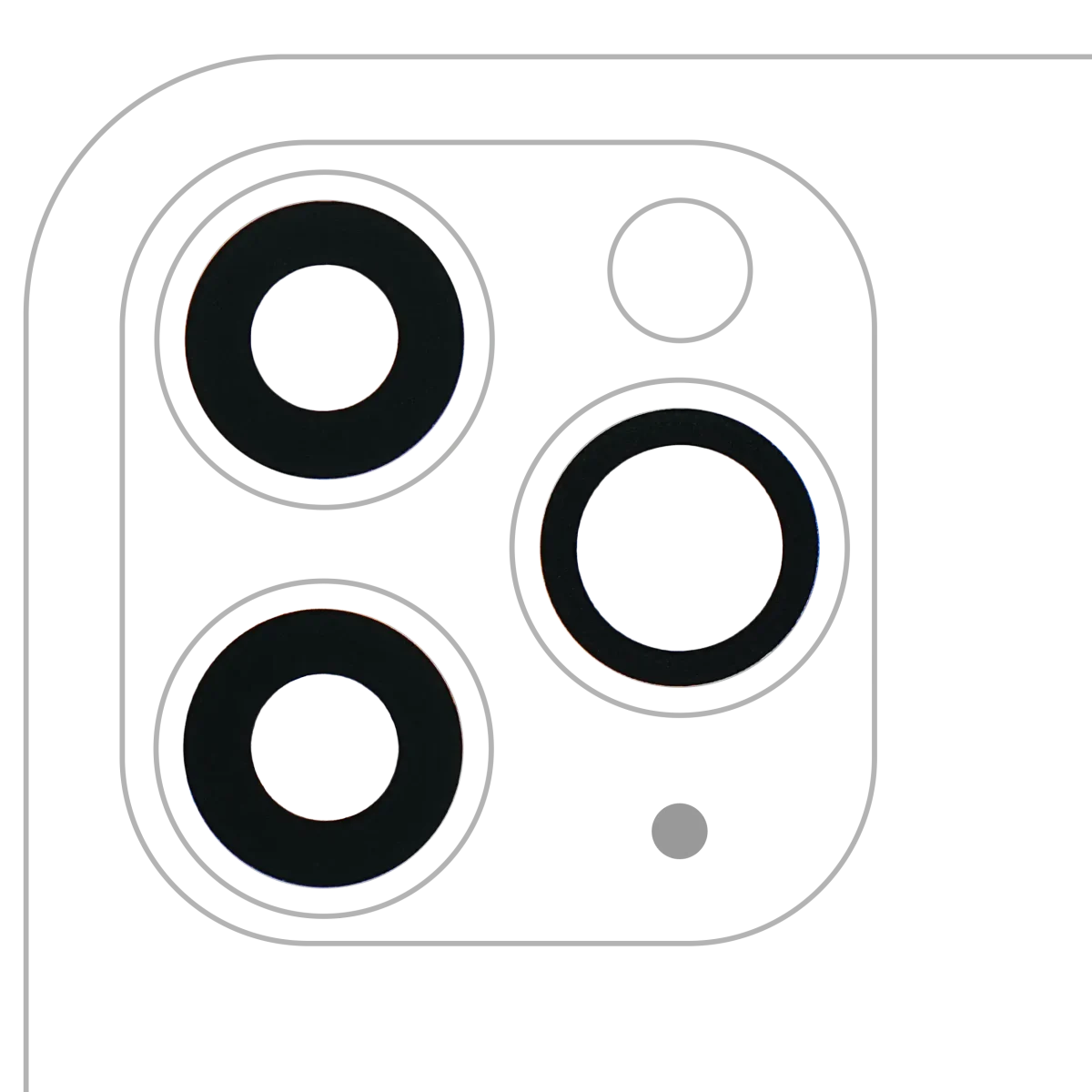Iphone 11 Pro Max ile Uyumlu Arka Kamera Servis Paket Orjinal Ürün Lensi Sadece Cam Yapışkanlı / Pro Max 3 Parça Set  Gerçek Safir / Premium - Görsel 2