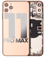 Iphone 11 Pro Max ile Uyumlu Kasa Bileşenler Önceden Takılmış ile Uyumlu Kasa  Gold