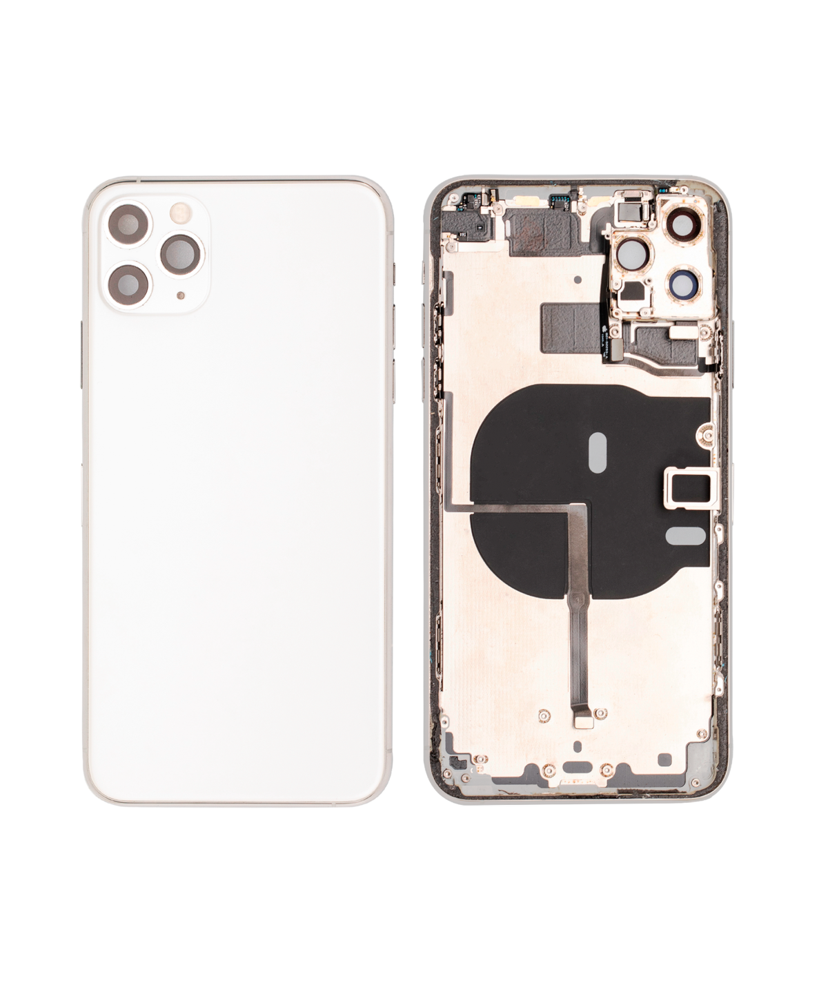 Iphone 11 Pro Max ile Uyumlu Kasa Bileşenler Önceden Takılmış ile Uyumlu Kasa  Gümüş - Görsel 5