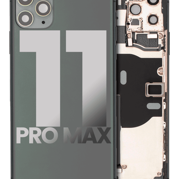 Iphone 11 Pro Max ile Uyumlu Kasa Bileşenler Önceden Takılmış ile Uyumlu Kasa Kasa Gece ​​Yarısı Yeşili