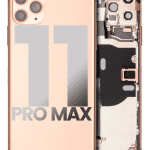 Iphone 11 Pro Max ile Uyumlu Kasa Bileşenler Önceden Takılmış ile Uyumlu Kasa Kasa Gold