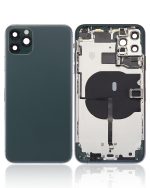 Iphone 11 Pro Max ile Uyumlu Küçük Bileşenler Önceden Takılmış Arka Muhafaza Logo Yok Plus Gece ​​Yarısı Yeşili ile Uyumlu - Görsel 2