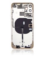 Iphone 11 Pro Max ile Uyumlu Küçük Bileşenler Önceden Takılmış Arka Muhafaza Logo Yok Plus Gold ile Uyumlu - Görsel 3