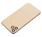 Iphone 11 Pro Max ile Uyumlu Küçük Bileşenler Önceden Takılmış Arka Muhafaza Logo Yok Plus Gold ile Uyumlu - Görsel 4