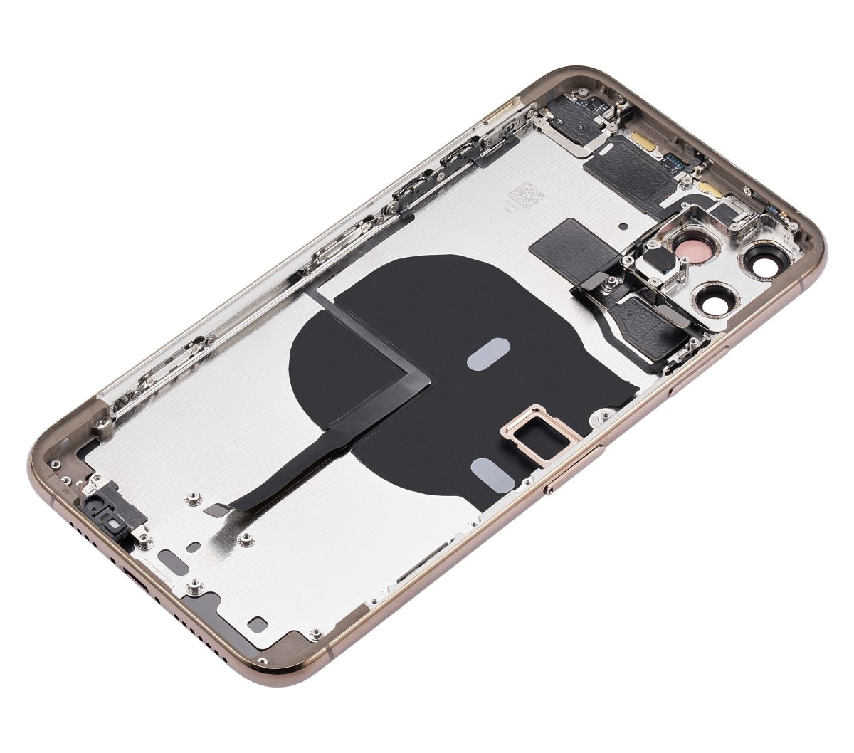 Iphone 11 Pro Max ile Uyumlu Küçük Bileşenler Önceden Takılmış Arka Muhafaza Logo Yok Plus Gold ile Uyumlu - Görsel 5