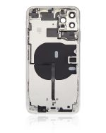 Iphone 11 Pro Max ile Uyumlu Küçük Bileşenler Önceden Takılmış Arka Muhafaza Logo Yok Plus Gümüş ile Uyumlu - Görsel 3