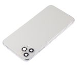 Iphone 11 Pro Max ile Uyumlu Küçük Bileşenler Önceden Takılmış Arka Muhafaza Logo Yok Plus Gümüş ile Uyumlu - Görsel 4