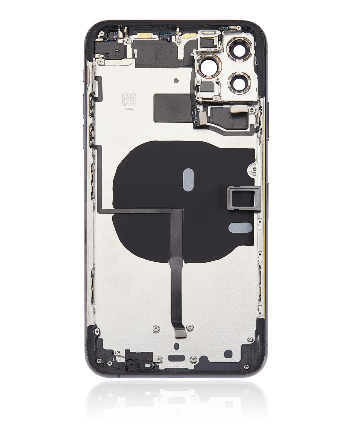 Iphone 11 Pro Max ile Uyumlu Küçük Bileşenler Önceden Takılmış Arka Muhafaza Logo Yok Plus Uzay Grisi ile Uyumlu - Görsel 3