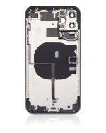 Iphone 11 Pro Max ile Uyumlu Küçük Bileşenler Önceden Takılmış Arka Muhafaza Logo Yok Plus Uzay Grisi ile Uyumlu - Görsel 3