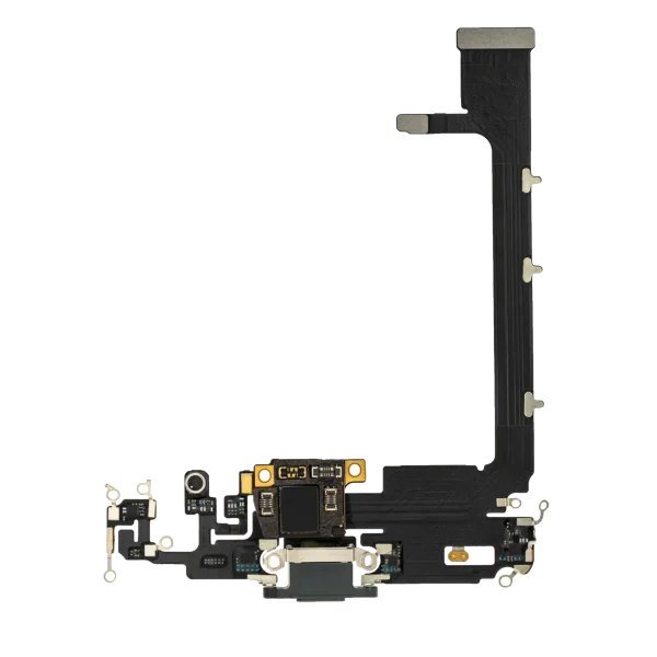 Iphone 11 Pro Max ile Uyumlu Şarj Portu Esnek Kablo Kartlı Aftermarket Plus Gece ​​Yarısı Yeşili ile Uyumlu