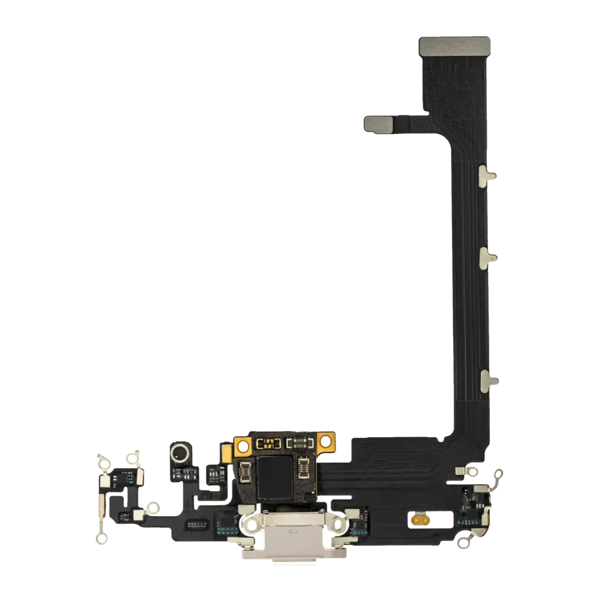 Iphone 11 Pro Max ile Uyumlu Şarj Portu Girişli Mifrofon Filmi Şarj FilmA Plus Kalite Gümüş - Görsel 5
