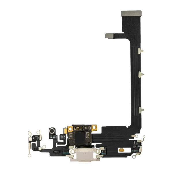 Iphone 11 Pro Max ile Uyumlu Şarj Portu Girişli Mifrofon Filmi Şarj FilmA Plus Kalite Gümüş
