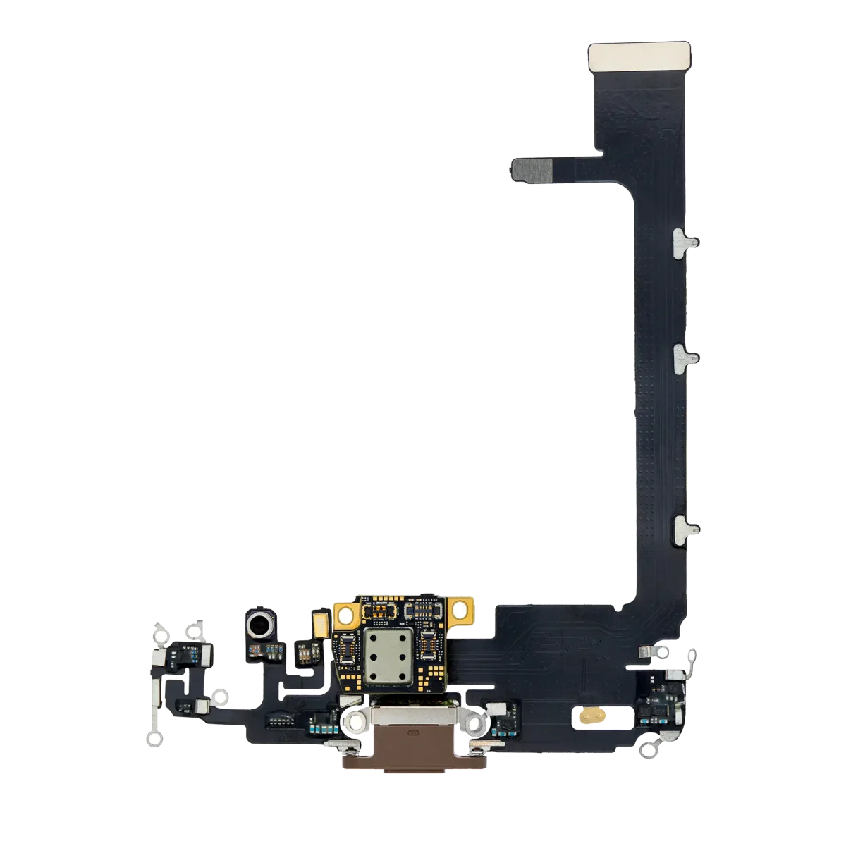 Iphone 11 Pro Max ile Uyumlu Şarj Portu Girişli Mifrofon Filmi Şarj Filmi  A Plus Kalite Gold