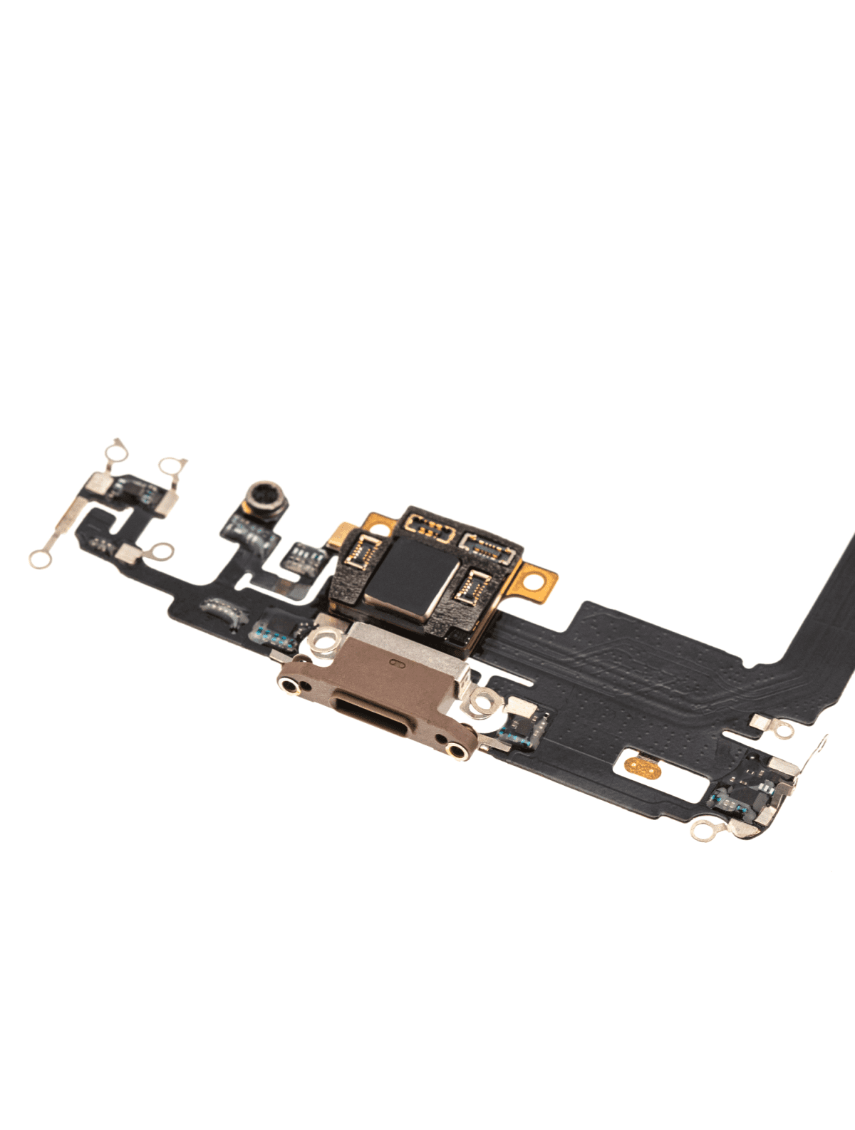 Iphone 11 Pro Max ile Uyumlu Şarj Portu Girişli Mifrofon Filmi Şarj Filmi  A Plus Kalite Gold - Görsel 4
