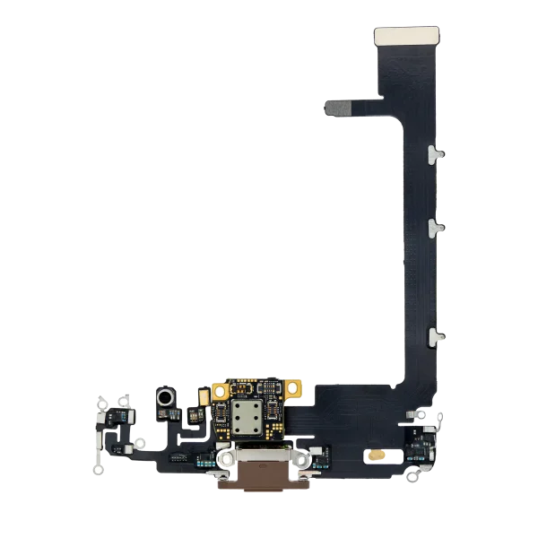 Iphone 11 Pro Max ile Uyumlu Şarj Portu Girişli Mifrofon Filmi Şarj Filmi  A Plus Kalite Gold