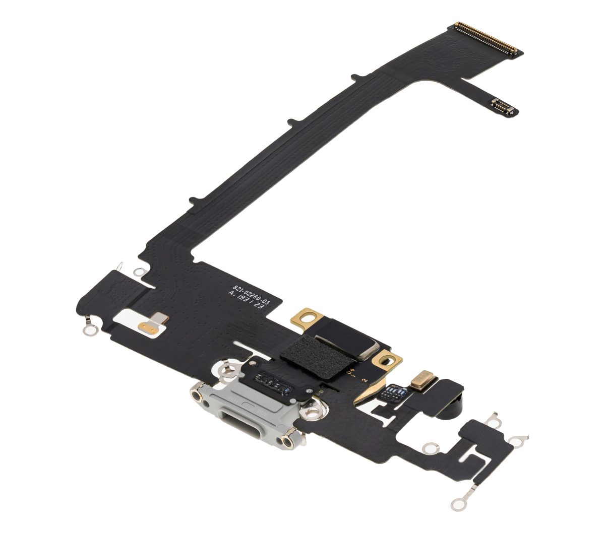 Iphone 11 Pro Max ile Uyumlu Şarj Portu Girişli Mifrofon Filmi Şarj Filmi  Premium Gümüş - Görsel 4