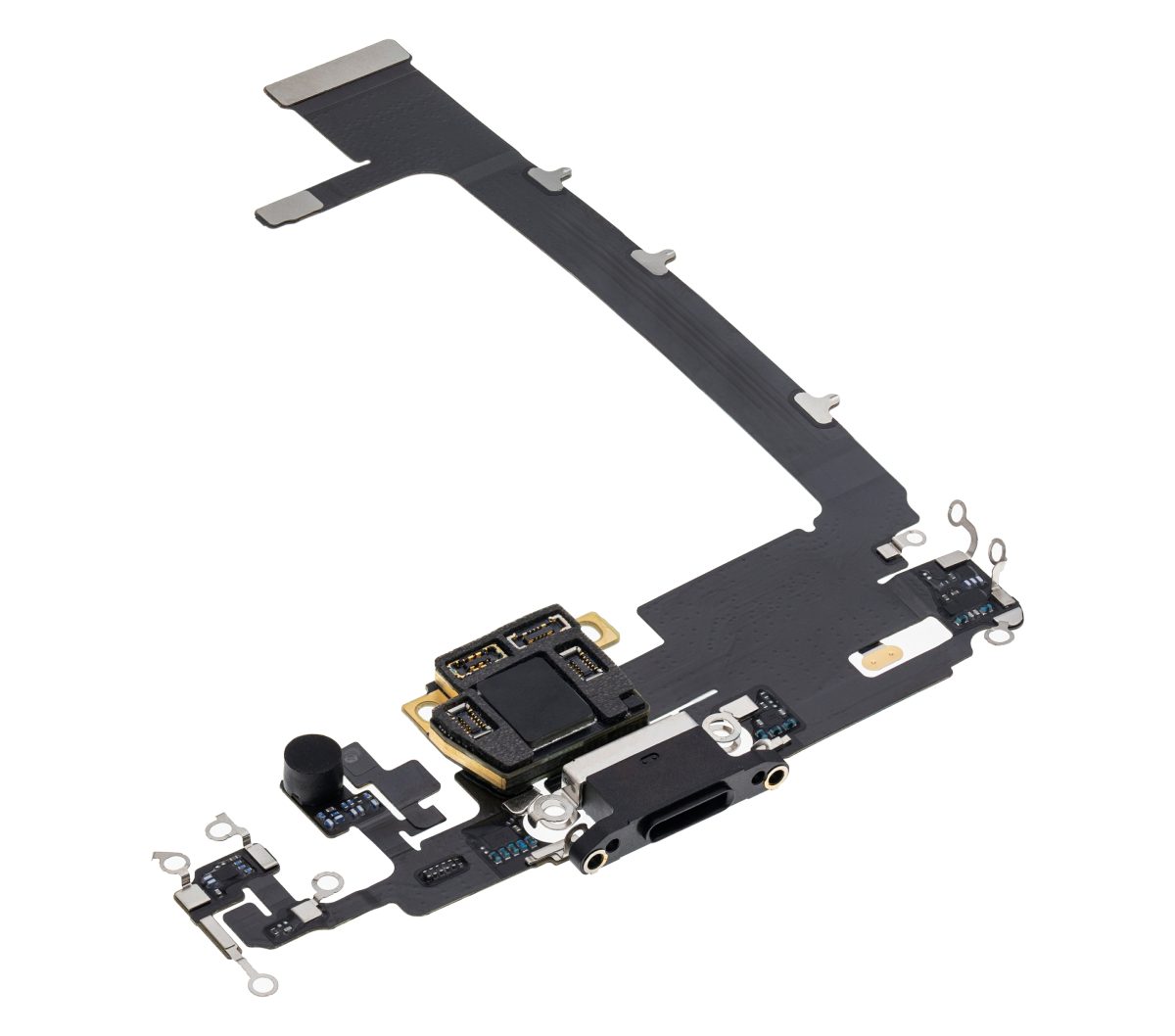 Iphone 11 Pro Max ile Uyumlu Şarj Portu Girişli Mifrofon Filmi Şarj Filmi Premium Uzay Grisi - Görsel 3