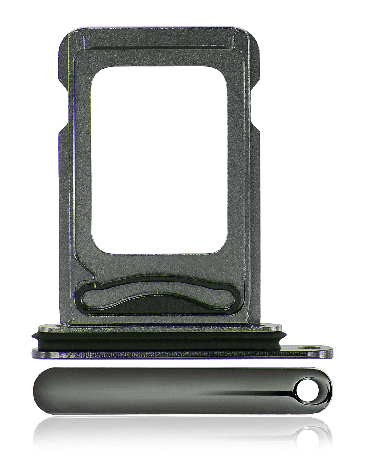 Iphone 11 Pro ile Uyumlu Çift Sim Kart Tepsisi / 11 Pro Max Mat Gece Yarısı Yeşili ile Uyumlu