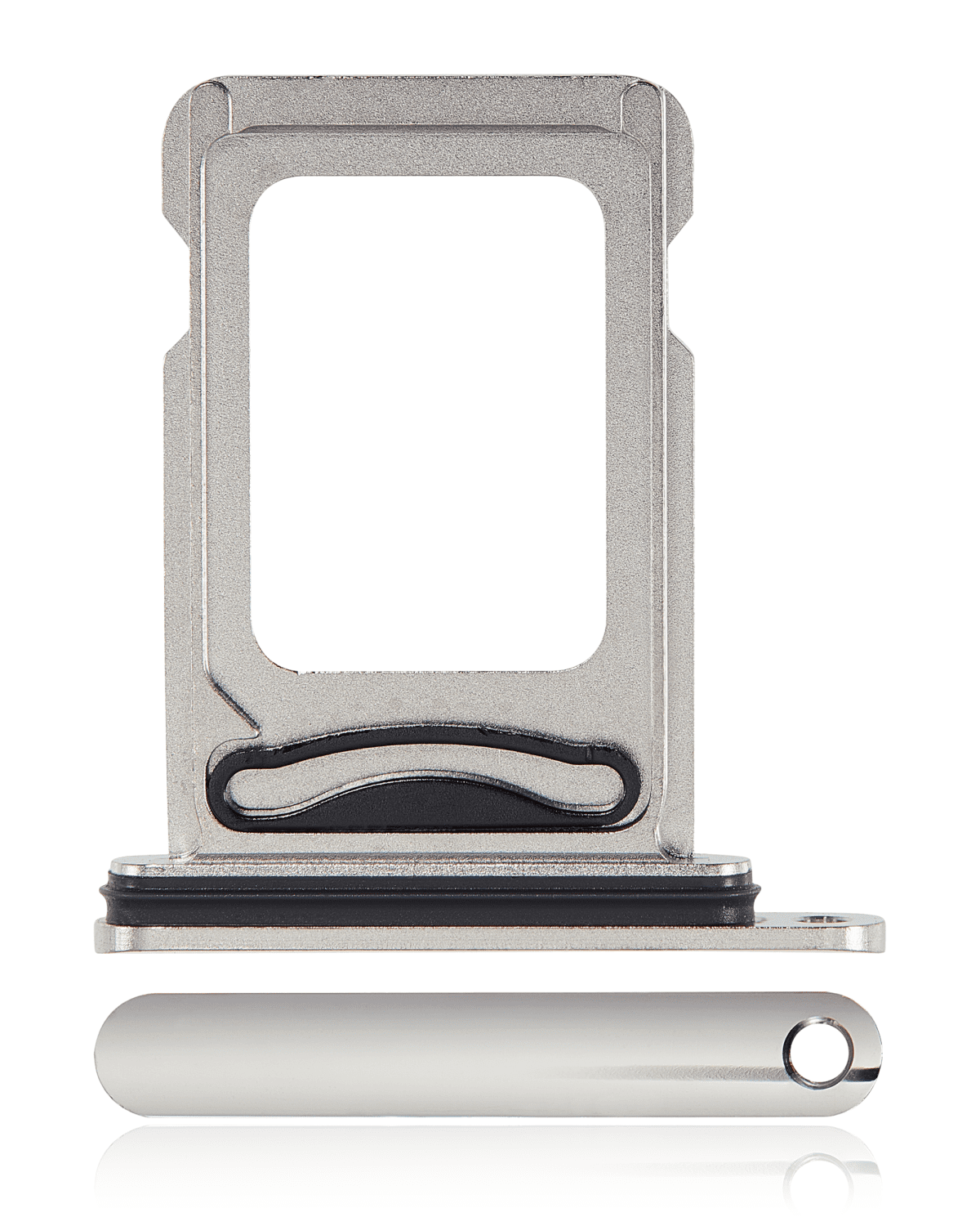 Iphone 11 Pro ile Uyumlu Çift Sim Kart Tepsisi / 11 Pro Max Mat Gümüş ile Uyumlu