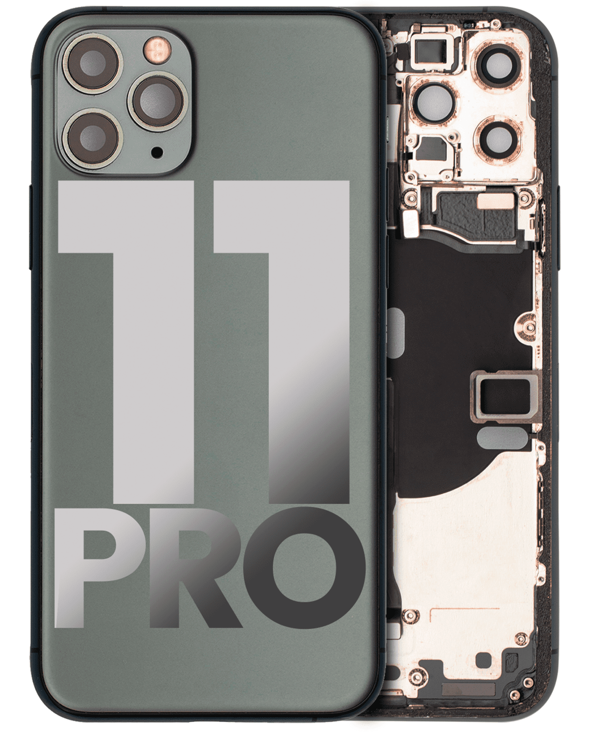 Iphone 11 Pro ile Uyumlu Kasa Bileşenler Önceden Takılmış ile Uyumlu Kasa  Gece ​​Yarısı Yeşili