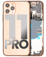 Iphone 11 Pro ile Uyumlu Kasa Bileşenler Önceden Takılmış ile Uyumlu Kasa Kasa Mat Gold