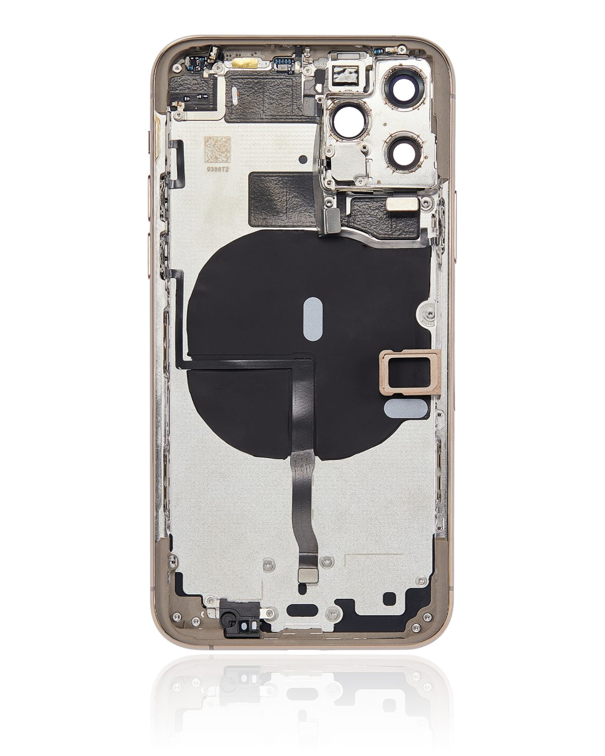Iphone 11 Pro ile Uyumlu Küçük Bileşenler Önceden Takılmış Arka Muhafaza Logo Yok Plus Gold ile Uyumlu - Görsel 3