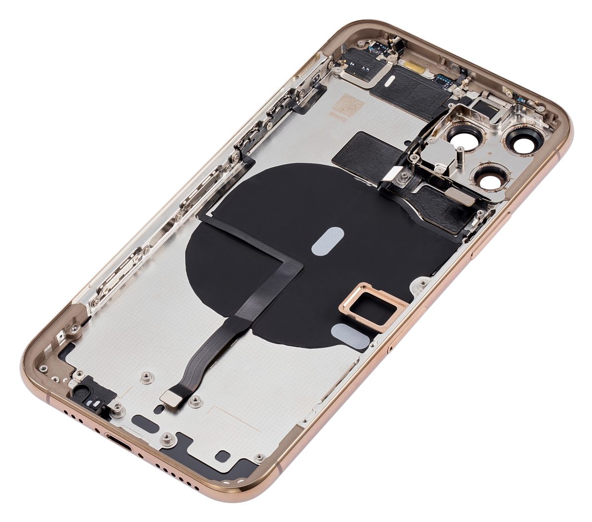 Iphone 11 Pro ile Uyumlu Küçük Bileşenler Önceden Takılmış Arka Muhafaza Logo Yok Plus Gold ile Uyumlu - Görsel 5