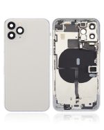 Iphone 11 Pro ile Uyumlu Küçük Bileşenler Önceden Takılmış Arka Muhafaza Logo Yok Plus Gümüş ile Uyumlu - Görsel 2