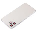 Iphone 11 Pro ile Uyumlu Küçük Bileşenler Önceden Takılmış Arka Muhafaza Logo Yok Plus Gümüş ile Uyumlu - Görsel 4
