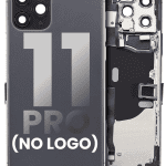 Iphone 11 Pro ile Uyumlu Küçük Bileşenler Önceden Takılmış Arka Muhafaza Logo Yok Plus Uzay Grisi ile Uyumlu