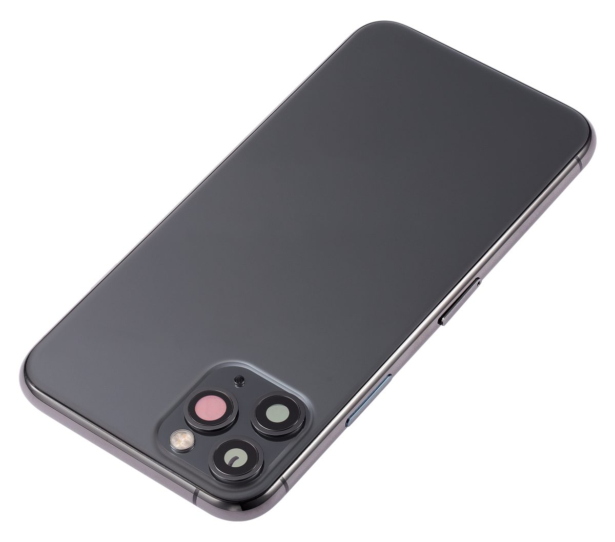 Iphone 11 Pro ile Uyumlu Küçük Bileşenler Önceden Takılmış Arka Muhafaza Logo Yok Plus Uzay Grisi ile Uyumlu - Görsel 4