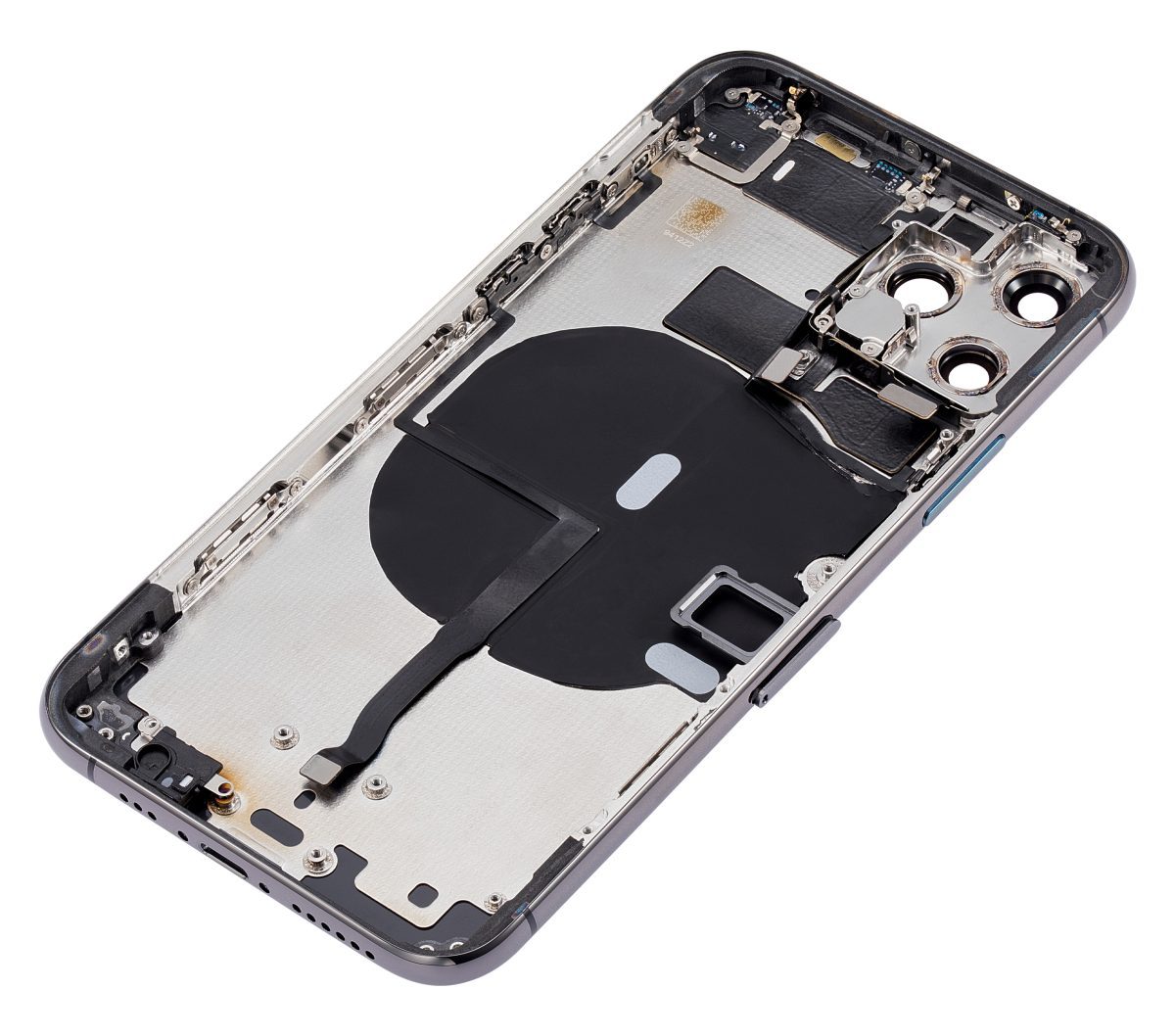 Iphone 11 Pro ile Uyumlu Küçük Bileşenler Önceden Takılmış Arka Muhafaza Logo Yok Plus Uzay Grisi ile Uyumlu - Görsel 5