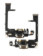 Iphone 11 Pro ile Uyumlu Şarj Portu Girişli Mifrofon Filmi Şarj Filmi A Plus Kalite Gold - Görsel 2