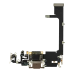 Iphone 11 Pro ile Uyumlu Şarj Portu Girişli Mifrofon Filmi Şarj Filmi A Plus Kalite Gold