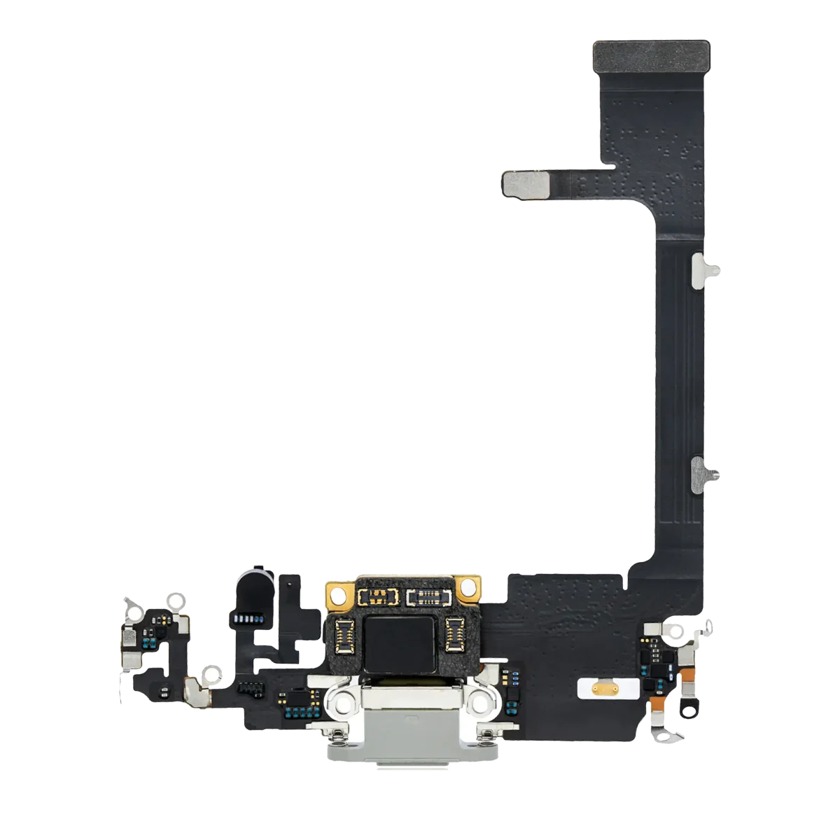Iphone 11 Pro ile Uyumlu Şarj Portu Girişli Mifrofon Filmi Şarj Filmi (Orijinal Servis Ürün) Gümüş