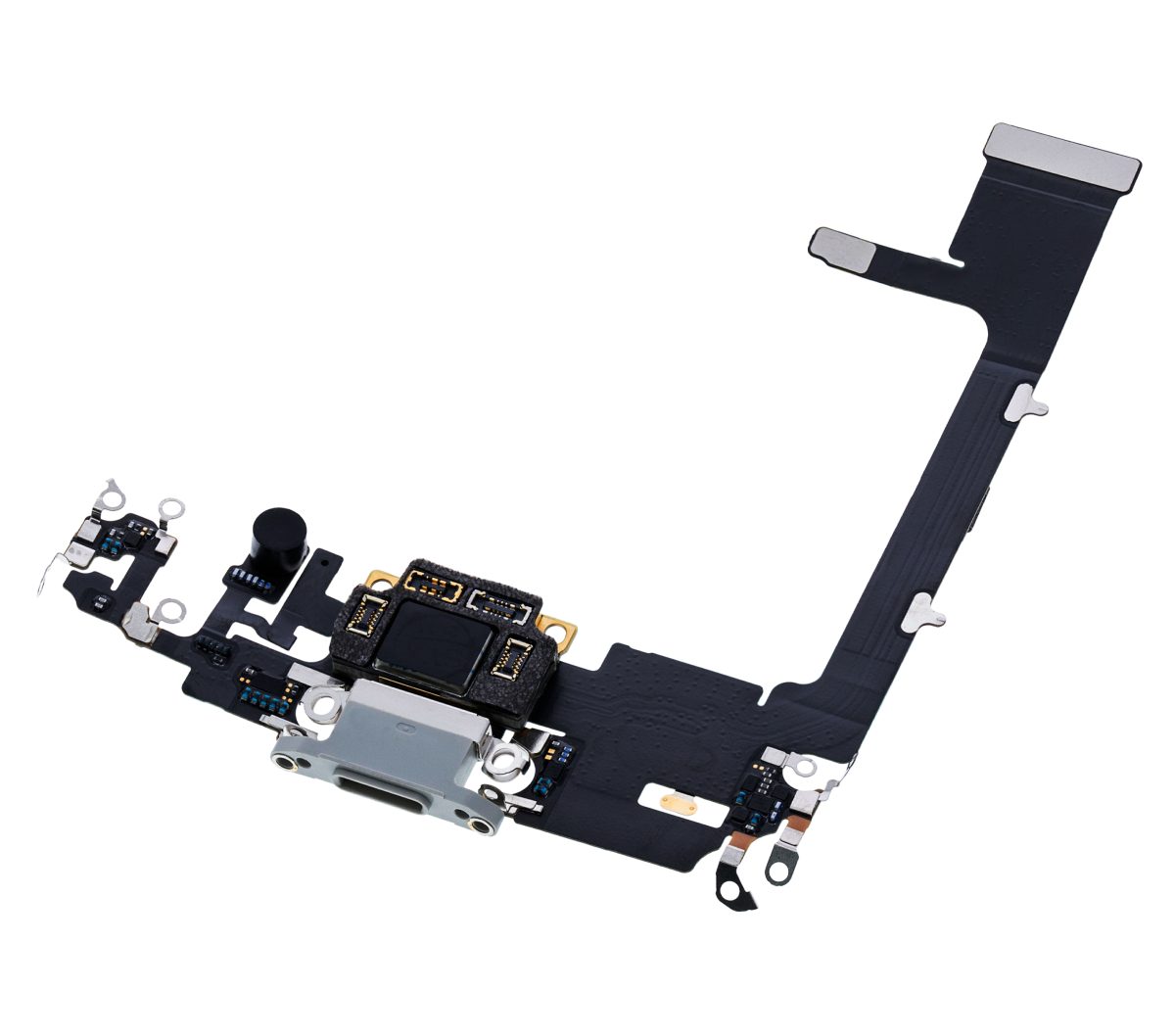 Iphone 11 Pro ile Uyumlu Şarj Portu Girişli Mifrofon Filmi Şarj Filmi (Orijinal Servis Ürün) Gümüş - Görsel 4