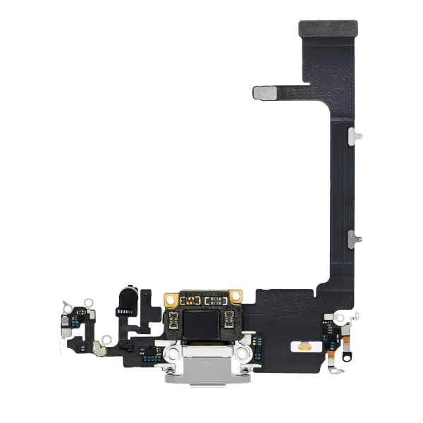 Iphone 11 Pro ile Uyumlu Şarj Portu Girişli Mifrofon Filmi Şarj Filmi (Orijinal Servis Ürün) Gümüş