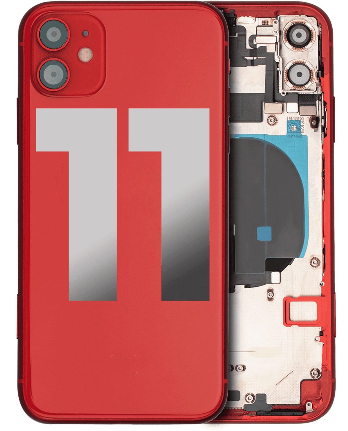 Iphone 11 ile Uyumlu Kasa Bileşenler Önceden Takılmış ile Uyumlu Kasa Kasa Kırmızı
