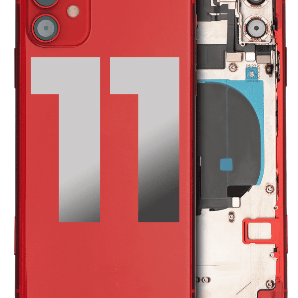 Iphone 11 ile Uyumlu Kasa Bileşenler Önceden Takılmış ile Uyumlu Kasa Kasa Kırmızı
