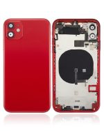 Iphone 11 ile Uyumlu Küçük Bileşenler Önceden Takılmış Arka Muhafaza ile Uyumlu Logo Yok Plus Kırmızı