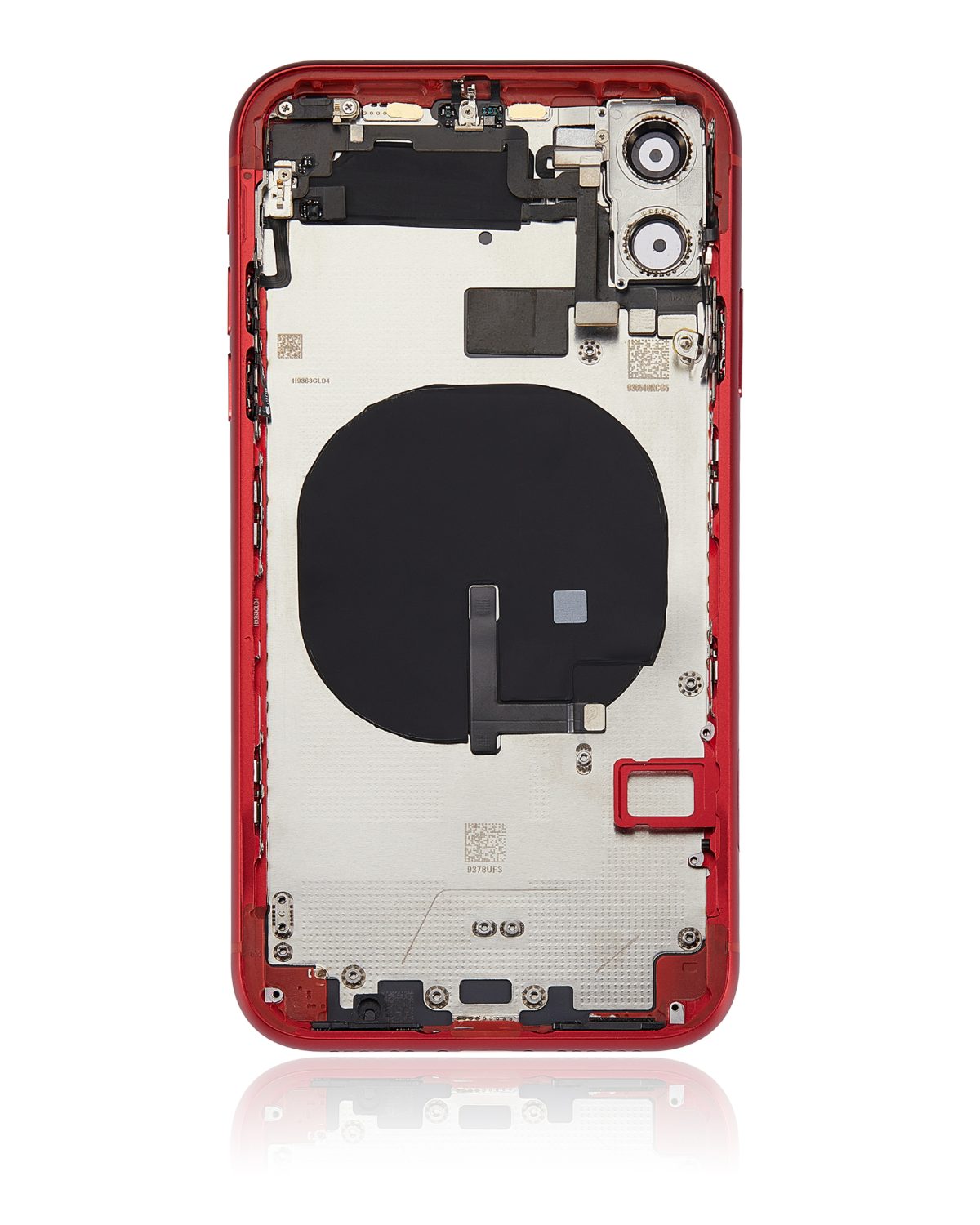Iphone 11 ile Uyumlu Küçük Bileşenler Önceden Takılmış Arka Muhafaza ile Uyumlu Logo Yok Plus Kırmızı - Görsel 2